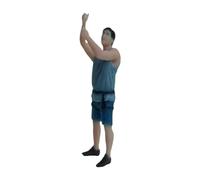 predolo 1/64 Scale Miniature Figure, Decorative Climbing Ornament, Small Painted Miniature Scene, for DIY Projects with, Blue