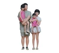predolo 1/64 Scale Miniature Figurines A Family of Four Realistic Diorama Birthday Gift