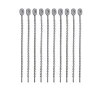 predolo 10 Pieces Silicone Cable Ties Wire Organizer Adjustable Bundling Cord Wrap Reusable Cable Organizer for Desk Data Line Papers, 21.5x1.4cm