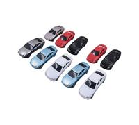 predolo 10Pcs 1/67 1/75 Scale Model Cars Painted Mini Vehicle Miniature for Architectural