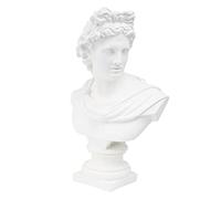 predolo 11.6 Inch Classical Greek God of Sun And Poetry Head Bust Statue Roman Sculpture