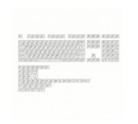 predolo 146 Pieces Transparent ASA Profile Keycaps Set For Full Size Keyboard With Smooth Textured Surface Suitable For Gaming Work Tasks, White