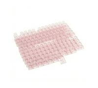 predolo 146 Pieces Transparent ASA Profile Keycaps Set For Full Size Keyboard With Smooth Textured Surface Suitable For Gaming Work Tasks, Pink