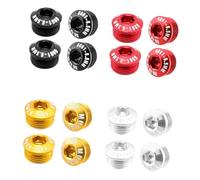 predolo 16PCS Aluminum Alloy Crank Bolts Replacement for Mountain Bikes, Heavy Duty Accessories, Bearing Protector, 6.5MM Thread
