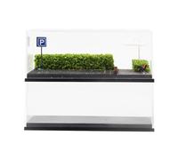 predolo 2 Pieces 1/64 Diecast Car Display Case, Dustproof Cover, DIY Parking Lot Diorama Base for Action Figures, Toy Cars, Decoration, green