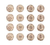 predolo 20 Pieces Mini Landscape Decor Rocks Engraved Engraved Resin Small Stones Artisanal Appearance Miniature Decoration Set