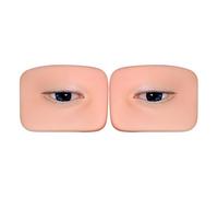 predolo 2Pcs 3D Silicone Eye Models Eyelash Practice Models Lash Mannequin Artificial Practice Skin