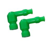 predolo 2Pcs Motorcycle Spark Plug Cap Spark Plug Cap Boot Cover Resistor DIY Modified Sturdy 90 Degree Angle for Motorcycles, Green
