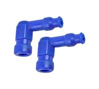 predolo 2Pcs Motorcycle Spark Plug Cap Spark Plug Cap Boot Cover Resistor DIY Modified Sturdy 90 Degree Angle for Motorcycles, Blue