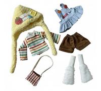 predolo 30cm Doll Clothes Set Fashionable Design BJD Doll Clothes Detailed Craftsmanship Miniature Fashion Set for Hobbyists , Rainbow Magic SET