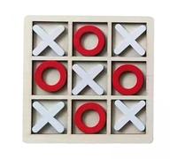 predolo 3x Wood Tic TAC Toe Game Set, XO Chess Board Game, Noughts And Crosses Funny Table Game