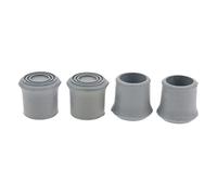 predolo 4 Pieces Cap Hiking Pole Tip Tips s Tips Rubber End Suitable for Outdoor Sports Walking Aid, Gray, 25mm