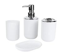 predolo 4 Pieces Piece Bathroom Accessory Set Decoration for Hotel Neat And Tidy, White