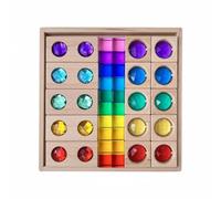 predolo 40 Pieces Acrylic Blocks Educational Translucent Colorful Cubes Sensory Play Color Translucent Blocks for Preschoolers, Kindergarten, Playroom