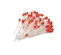 predolo 50pcs Crab Eyes Shrimp Eyes Accessories Realistic for Freshwater Saltwater Convenient Lightweight Portable Fly Tying Materials, red