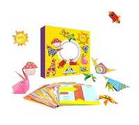 predolo 5x Origami Paper Set for Kids 108pcs Folding Papers 54 Design Project with Book