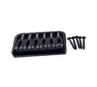 predolo 6 String Fixed Bridge, Professional Heavy Duty Saddle Bridge, Strings Through Hole for Accessories And Parts, Black