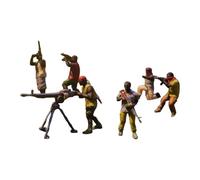 predolo 6 X 1/64 Tiny Resin Figures, Miniature Figures, Collections, Dioramas, Landscape Scenes for Games And Role-Playing Games, Without Boat