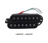 predolo 7-string Humbucker Pickup with Fanned Fretwork for Electric Guitars, Replacement for Double Coil, Black Silver 50mm