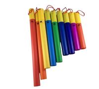 predolo 8 Pieces Rhythm Instrument Set Hand-Eye Coordination Tuned Percussion Tubes Colorful Musical Resonant Tubes for Music Students, Young Children
