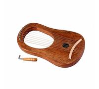 predolo Acoustic Nanyangqin with Tuning Wrench Smooth Wood-Grain Finish, Wave-Shaped Hollow Body, Instrument, for Display, Beginners