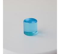 predolo Acrylic Cylinder Block Early Learning Transparent Stacking Cylinder Light and Shadow Play Stacking Blocks for Kindergarten, Preschool, Daycare, Medium Blue, 2.5CM