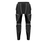 predolo Adult Pants Compression Leggings Padded Shielded Impact With EVA Knee Protection And Airy Suitable for football practice basketball, L, Black-grey Line