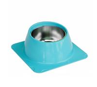 predolo Anti-Tip Hamster Bowl Easy to Clean Leak-Resistant Small Animal Feeder Detachable Design Hedgehog Feeding Bowl for Hamsters, Hedgehogs, Cage, Blue, With Ss Bowl