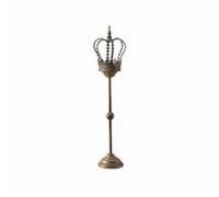 predolo Antique Crown Candle Holder Ornamental Design Candelabra Stand Weighted Base Home Decor for Entryway, Small A3293