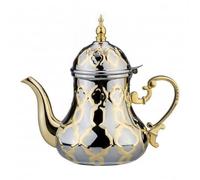 predolo Arabic Teapot Polished Finish Tea Server Curved Spout Tableware, 1.2L