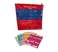 predolo Attendance Pocket Chart, "Who's Here Today" Pocket Chart, Kindergarten Teaching Aids with 72 Cards