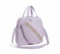 predolo Badminton Racket Case Tote Bag with Front Gear Pocket Waterproof Protection Shoulder Strap and Top Handles Large Capacity for Gym Travel tournaments, Array, Purple