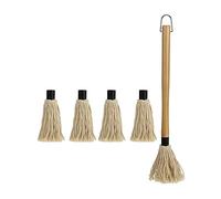 predolo BBQ Basting Broom, Marinade Brush, Cooking Mop, Soaking Brush, Greasing Mop for Steak, Pastries, Multi, large with 4