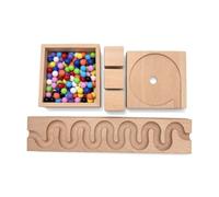 predolo Bead Tracking Toy Sleek Track Board with Beads Brightly Colored Bead Guide for Preschool