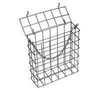 predolo Bird Feeder Hanging Cage for Cake Decorating, Heavy Duty Feeding Tool with Metal Chain, Easy to Refill, Black