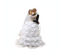 predolo Bride and Groom Cake Topper Hand-Painted Romantic Couple Cake Topper Modern Custom Wedding Couple Figurine for Newlyweds, Couples, Bridal Shower, A
