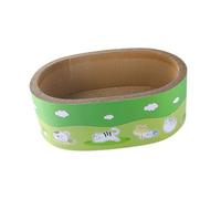 predolo Cardboard Cat Scratching Post, Oval Nest, Furniture Protector, Cat Scratching Bed, Corrugated Scratching Mat for Playing, M