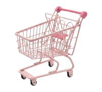 predolo Cart, Small Supermarket Trolley, Interactive Simulation, Supermarket, Utility Toy for 3 Year Old Children, Pink
