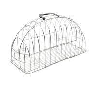 predolo Cat Bathing Cage Convenient Stainless Steel Box Enclosed Grooming Kennel Secure Entry Rust Resistant Suitable for Pet Ear Cleaning Brushing, S