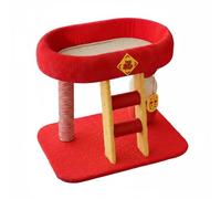predolo Cat Climbing Structure with Ladder Four-Season Pet Mat Activity Center Multi-Functional Animal Furniture for Small Apartment