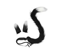 predolo Cat Ears Headband Cosplay Headwear Gift Cat Headband for Performance Party, Black White