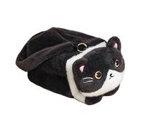 predolo Cat Tissue Holder for The Car - Easy Installation, Creative Decoration, Universally Applicable, Soft Animal Motif, Cute Tissue Box, Black
