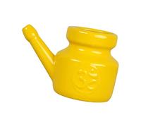 predolo Ceramic Pot Spout Pot Travel Portable Durable Nasal Nasal for Men Women Nasal Irrigator 11oz, Yellow