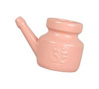 predolo Ceramic Pot Spout Pot Travel Portable Durable Nasal Nasal for Men Women Nasal Irrigator 11oz, Pink
