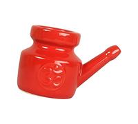 predolo Ceramic Pot Spout Pot Travel Portable Durable Nasal Nasal for Men Women Nasal Irrigator 11oz, Red