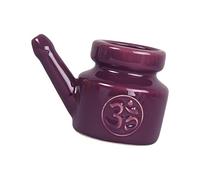 predolo Ceramic Pot Spout Pot Travel Portable Durable Nasal Nasal for Men Women Nasal Irrigator 11oz, Purple