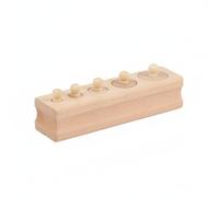 predolo Children Learning Cylinder Wooden Style Board Educational Socket Cylinder Toy With Insert And Match Practice For Focused Skills Suitable for classroom, Beech Wood, Unpainted
