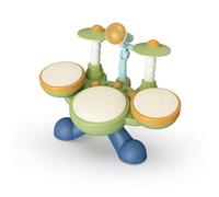 predolo Children Percussion Drum Electronic Drum Set Kit Toy Instrument With Responsive Lights Cymbals Six Modes For Coordination Growth Suitable for children , Battery SET 3-Drum