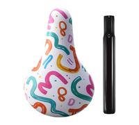 predolo Children's Saddle with Post, Children's Saddle, Seat for And Riding, Colorful lines A