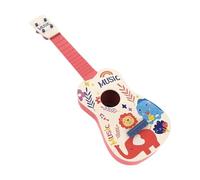 predolo Children's Ukulele Toy 4 Strings Mini Children's Guitar Learning Instrument for Birthday, pink